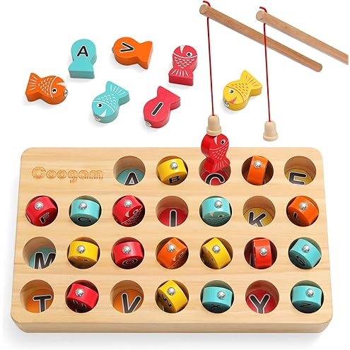 Educational Toys Magnetic Wooden Fishing Game Toy