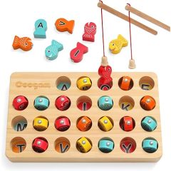 Educational Toys Magnetic Wooden Fishing Game Toy