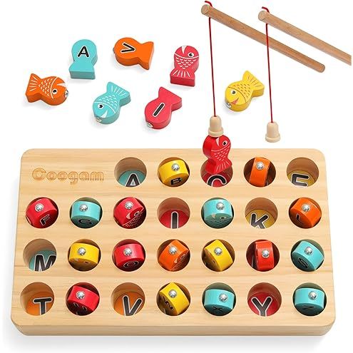 Educational Toys Magnetic Wooden Fishing Game Toy