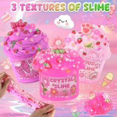 6 Pack Slimes Pink Slime Kids DIY Toys