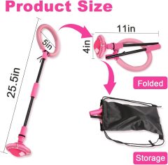 Skip Ball Portable Foldable Colorful Flash Wheel Swing Ball