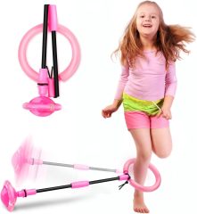 Skip Ball Portable Foldable Colorful Flash Wheel Swing Ball