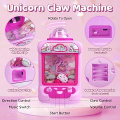 Mini Claw Michine for Kids Unicorn 20 Mini Plush Toys