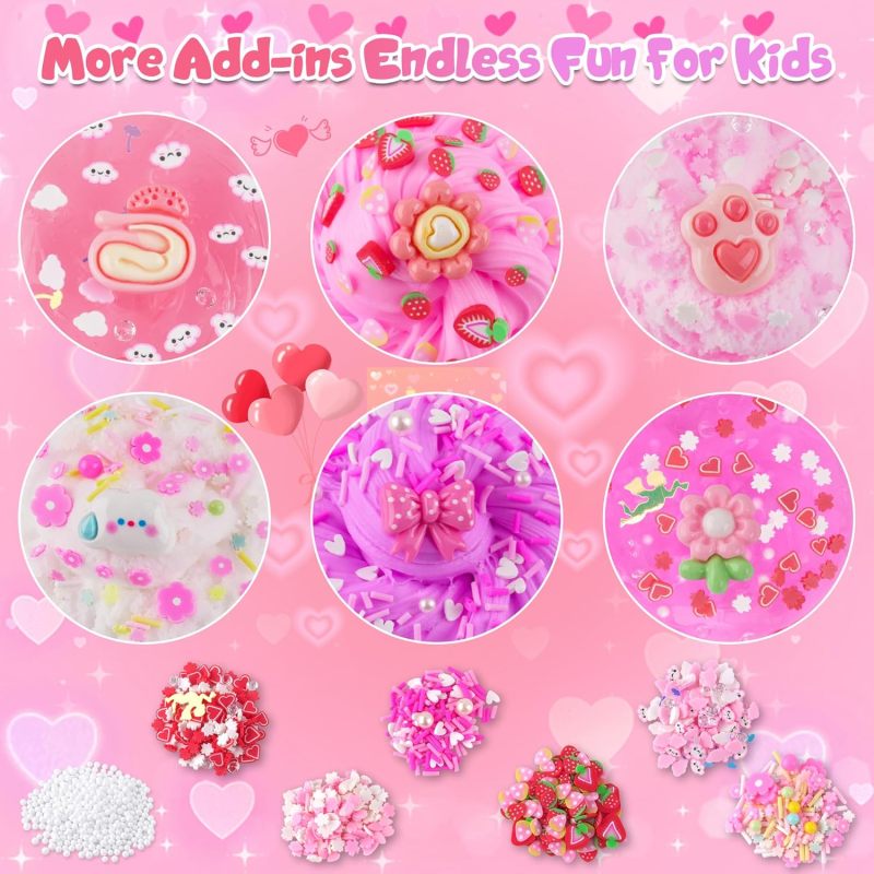 6 Pack Slimes Pink Slime Kids DIY Toys