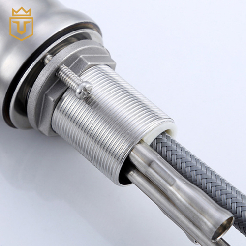 High Arc Stream Spray Kitchen Faucet Stainless Steel