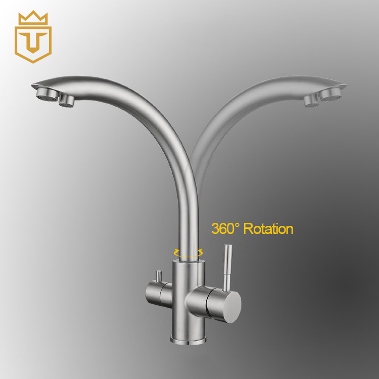 Stainless Steel 3 in 1 Kitchen Faucet