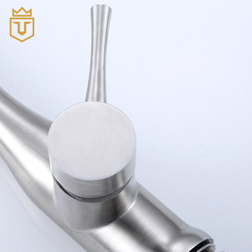 High Arc Stream Spray Kitchen Faucet Stainless Steel