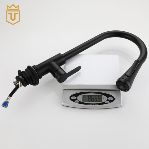 4 Water Modes SUS304 Kitchen Black Faucet
