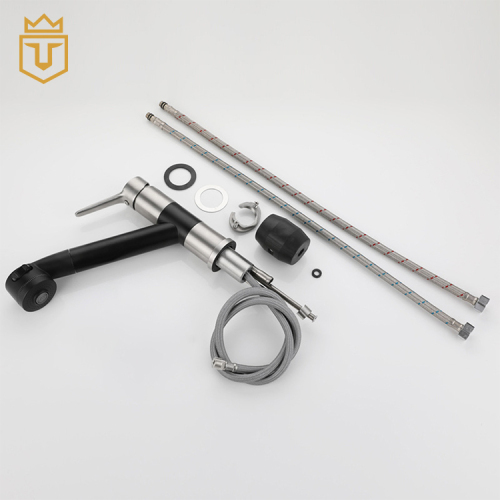 Mix Colors Brushed SS Black Kitchen Pull Out Tap