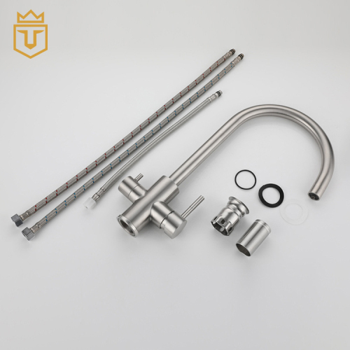 Brushed Stainless Steel 304 Kitchen Three Way Tap