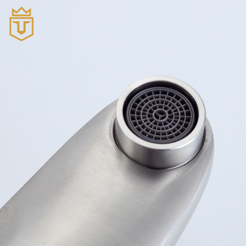 Brushed Stainless Steel 304 Double Holes Basin Faucet