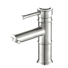 Brushed SS 304 Single Handle Bamboo Faucet Mixer