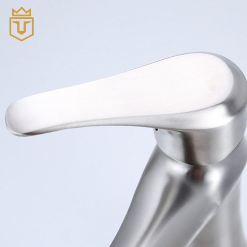 Single Handle Hot Cold Water SS Basin Sink Faucet