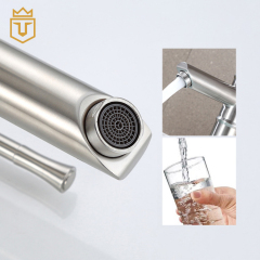 Brushed SS 304 Single Handle Bamboo Faucet Mixer