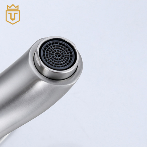 Single Handle Hot Cold Water SS Basin Sink Faucet