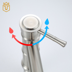 Brushed SS 304 Single Handle Bamboo Faucet Mixer