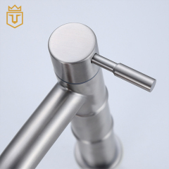 Single Lever Bamboo Cold Water Bathroom Faucet Basin