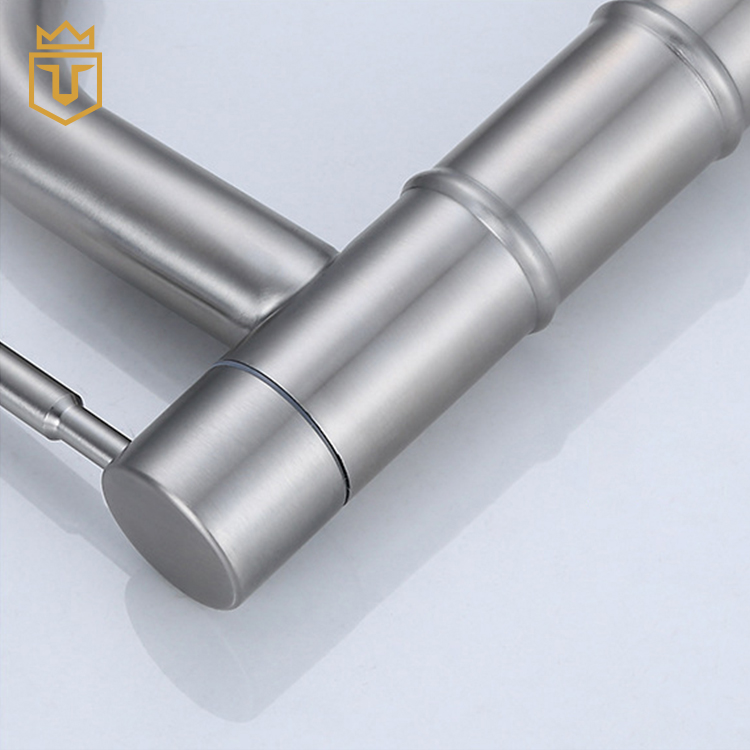 Single Lever Bamboo Cold Water Bathroom Faucet Basin