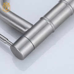 Single Lever Bamboo Cold Water Bathroom Faucet Basin