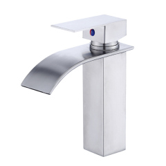 Single Handle Hot Cold Water Basin Faucet Waterfall