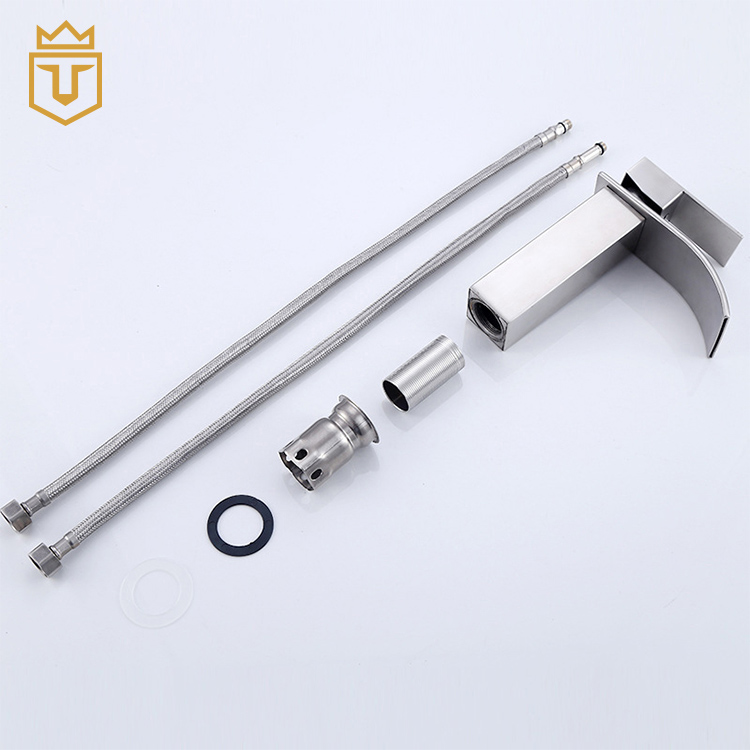 Single Handle Hot Cold Water Basin Faucet Waterfall