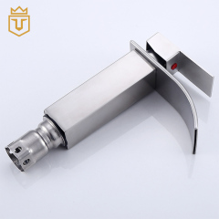 Single Handle Hot Cold Water Basin Faucet Waterfall