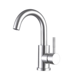 304 Single Lever Goose Neck Bathroom Faucet