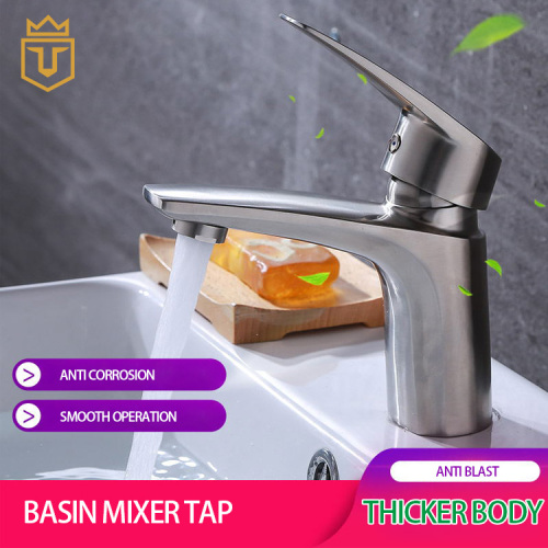 Single Handle Lavatory SS Basin Mixer Tap