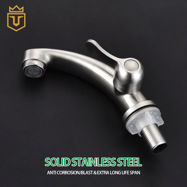 304 Side Open Lavatory Cold Water Basin Tap