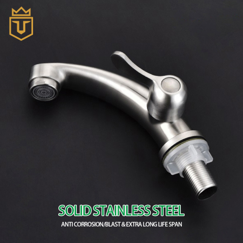 304 Side Open Lavatory Cold Water Basin Tap