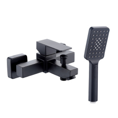 Simple SS 304 Square Hand Shower Set Black