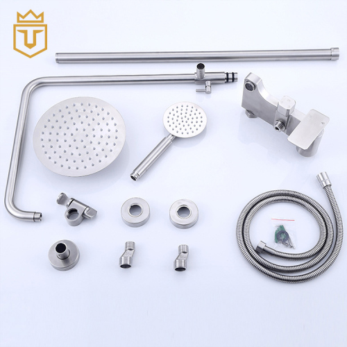 Shower Room SUS Bathroom Shower Set with Shampoo Shelf
