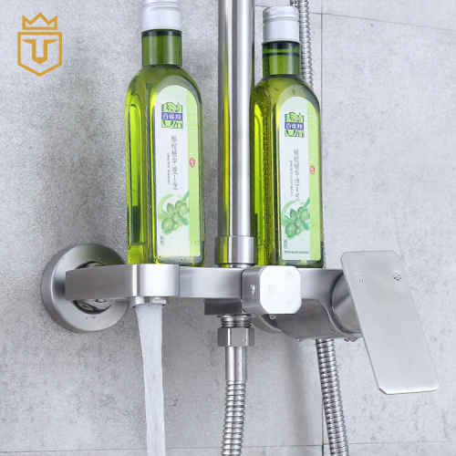 Shower Room SUS Bathroom Shower Set with Shampoo Shelf