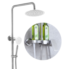 Shower Room SUS Bathroom Shower Set with Shampoo Shelf