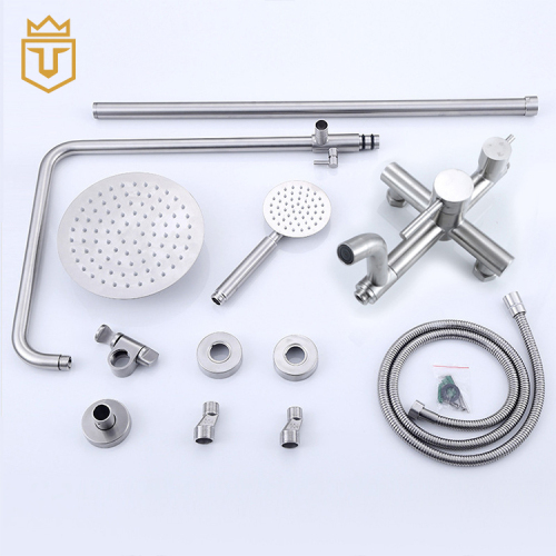 Stainless Steel Bathroom Shower Mixer Wall Set
