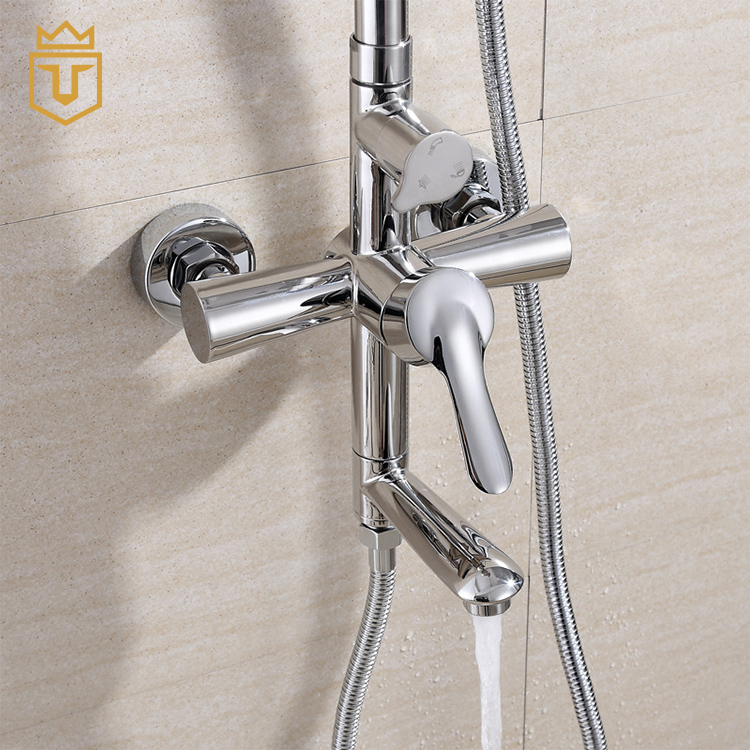 Shiny Chome Shower Mixer Set