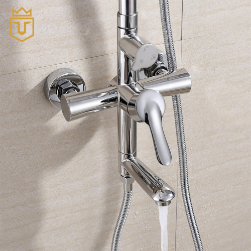 Shiny Chome Shower Mixer Set