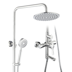 Shiny Chome Shower Mixer Set