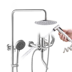 SS Multi-Function Rain Shower Set with Shelf