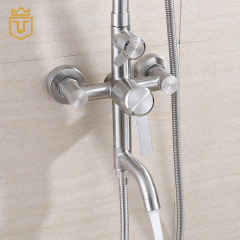 Wall Mounted 304 Brushed Stainless Steel Shower Set