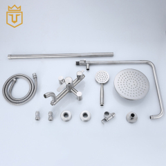 Wall Mounted 304 Brushed Stainless Steel Shower Set