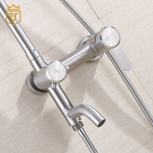 Exposed Pipe System 304 SS Shower Set Wall Mounted