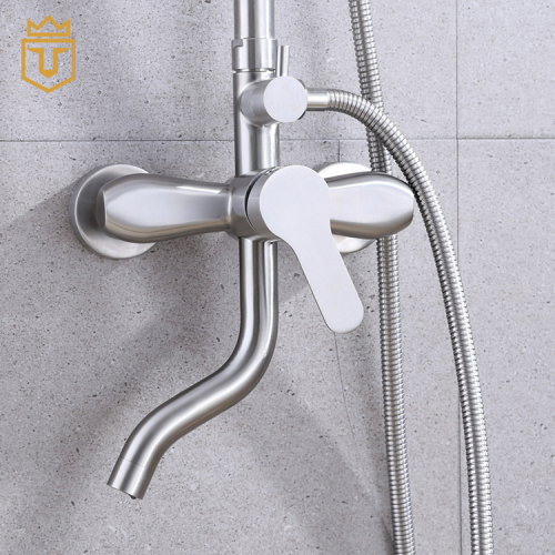 Wall Mounted Exposed Bathroom Shower Set Mixer