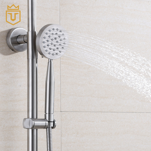 Wall Mounted 304 Brushed Stainless Steel Shower Set
