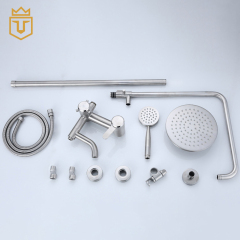 Exposed Pipe System 304 SS Shower Set Wall Mounted