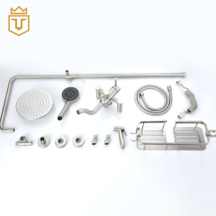 SS Multi-Function Rain Shower Set with Shelf