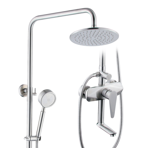 Brushed SS 304 Exposed Wall Mounted Shower Set