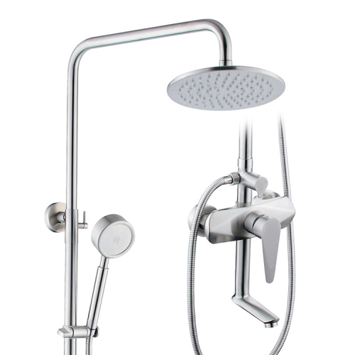 Brushed SS 304 Exposed Wall Mounted Shower Set