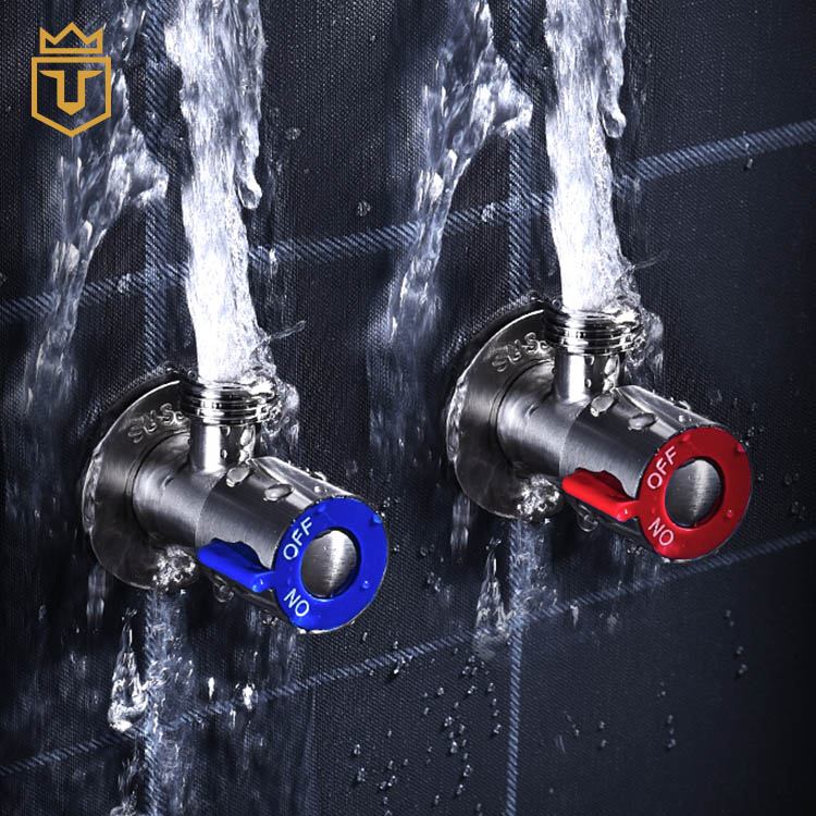 Bathroom Hot Cold Water Long Angle Stop Valve