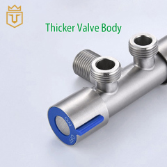 Cold Water SS 304 2 Outlets Dual Angle Valve